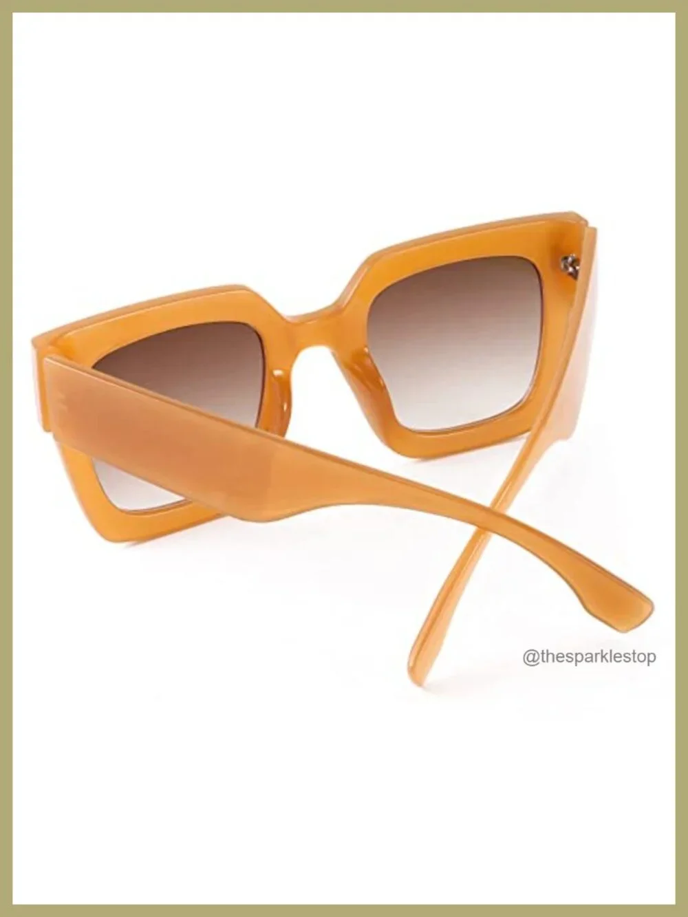 Vintage Oversized Square Sunglasses for Women Retro UV400 Trendy Luxury Big Sun